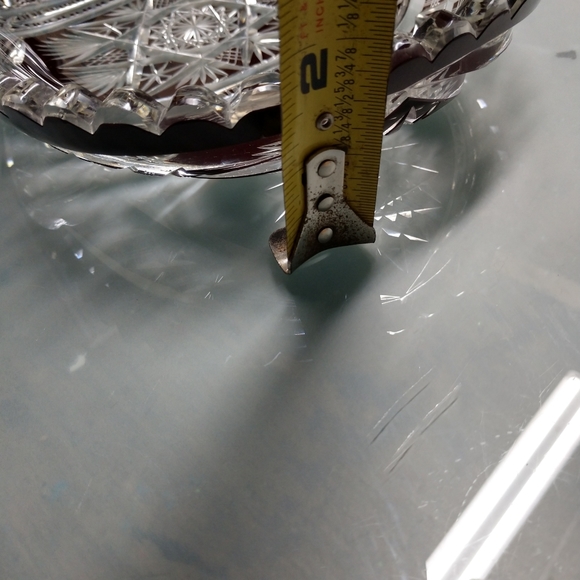 Vtg bohemian crystal oblong dish - Picture 10 of 13